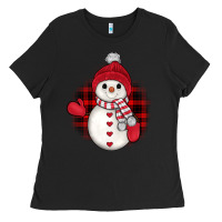 Black snowman christmas Ladies Tee - JahusDesignShop