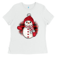White snowman christmas Ladies Tee - JahusDesignShop