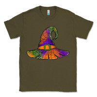 Army Green Spider Web Witch Hat Classic Tee - Jasminsmagicworld