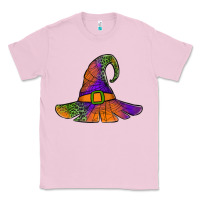 Bubblegum Pink Spider Web Witch Hat Classic Tee - Jasminsmagicworld