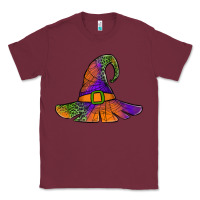 Burgundy Spider Web Witch Hat Classic Tee - Jasminsmagicworld