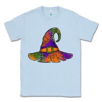 Dusty Blue Spider Web Witch Hat Classic Tee - Jasminsmagicworld