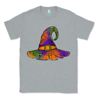 Heather Grey Spider Web Witch Hat Classic Tee - Jasminsmagicworld