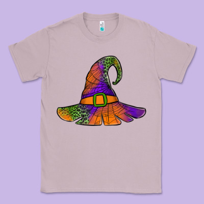 Spider Web Witch Hat Classic Tee Designed By Jasminsmagicworld