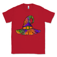 Red Spider Web Witch Hat Classic Tee - Jasminsmagicworld