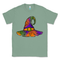 Sage Spider Web Witch Hat Classic Tee - Jasminsmagicworld