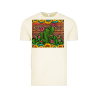 Vintage Arctic sunflowers turquoise serape cactus tumbler Vintage Tee - Artiststas