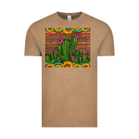 Vintage Coffee sunflowers turquoise serape cactus tumbler Vintage Tee - Artiststas