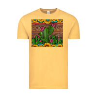 Vintage Mustard sunflowers turquoise serape cactus tumbler Vintage Tee - Artiststas