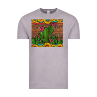 Vintage Zinc sunflowers turquoise serape cactus tumbler Vintage Tee - Artiststas