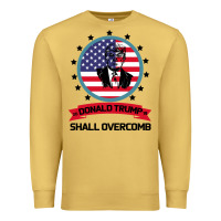 Antique Gold DONALD TRUMP 2016 WE SHALL OVERCOMB Premium Sweatshirt - Bettercallsaul