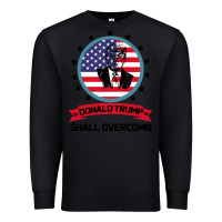 Black DONALD TRUMP 2016 WE SHALL OVERCOMB Premium Sweatshirt - Bettercallsaul