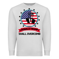 Dove Grey DONALD TRUMP 2016 WE SHALL OVERCOMB Premium Sweatshirt - Bettercallsaul