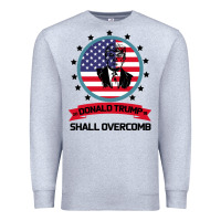 Heather Grey DONALD TRUMP 2016 WE SHALL OVERCOMB Premium Sweatshirt - Bettercallsaul
