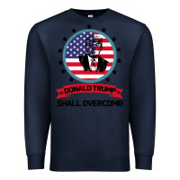 Navy DONALD TRUMP 2016 WE SHALL OVERCOMB Premium Sweatshirt - Bettercallsaul