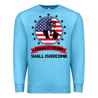 Ocean Blue DONALD TRUMP 2016 WE SHALL OVERCOMB Premium Sweatshirt - Bettercallsaul