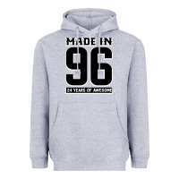Heather Grey Made In 96 24 Years Of Awesome Heavyweight Hoodie - Bettercallsaul