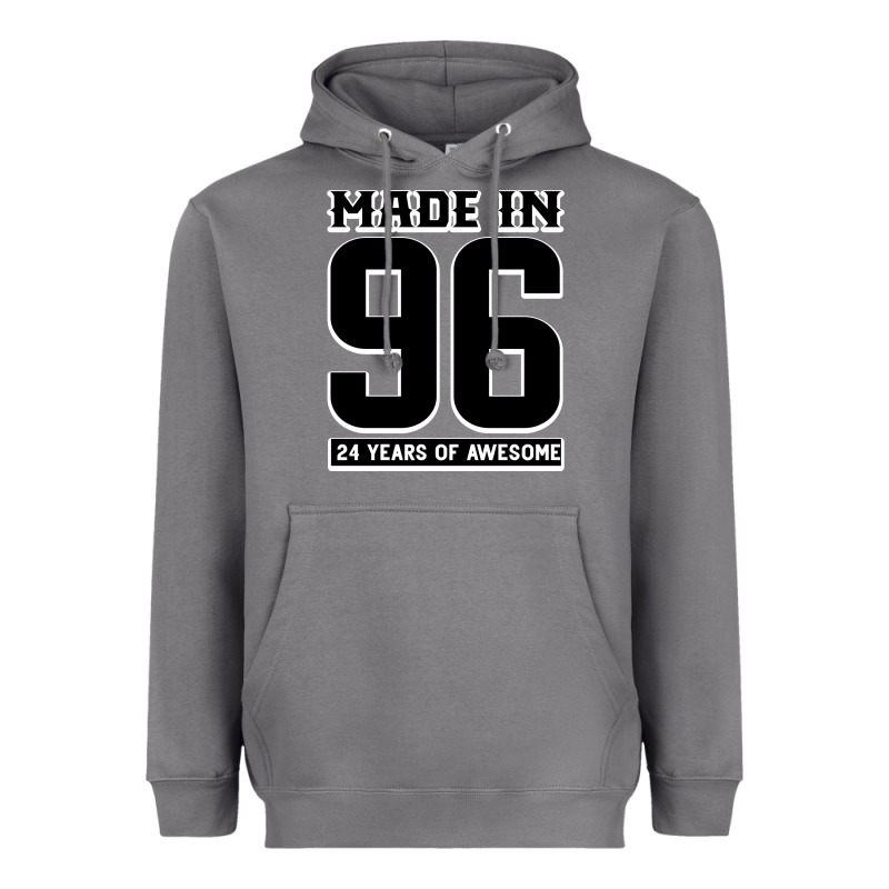 Made In 96 24 Years Of Awesome Heavyweight Hoodie by Bettercallsaul | Teevron
