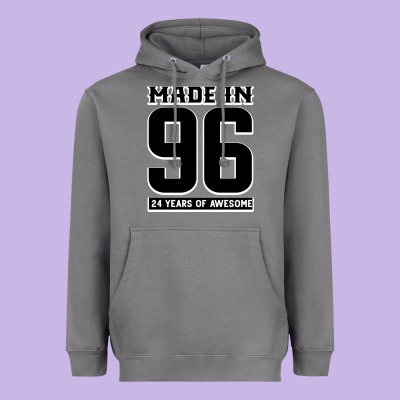 Made In 96 24 Years Of Awesome Heavyweight Hoodie Designed By Bettercallsaul