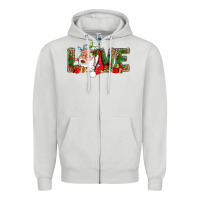 Dove Grey Love And Santa With Gift Boxes Zipper Hoodie - BundleAndBundleShop
