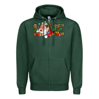 Sports Green Love And Santa With Gift Boxes Zipper Hoodie - BundleAndBundleShop
