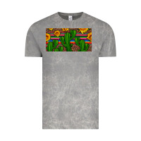 Cloud Rock sunflowers and cactus license plate Vintage Tee - Artiststas