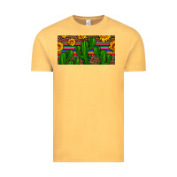 Vintage Mustard sunflowers and cactus license plate Vintage Tee - Artiststas