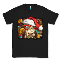 Black Christmas Cow Classic Tee - LillyAllenDesigns