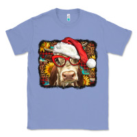 Colony Blue Christmas Cow Classic Tee - LillyAllenDesigns