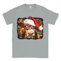 Heather Grey Christmas Cow Classic Tee - LillyAllenDesigns