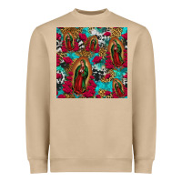 Mushroom lady of guadalupe western seamless Heavyweight Sweatshirt - Jasminsmagicworld