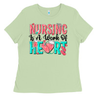 Matcha nursing is a work of heart Ladies Tee - texasbilliewilder