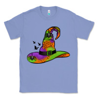 Colony Blue Witch Hat With Spiders Classic Tee - Jasminsmagicworld