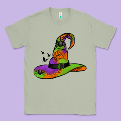 Witch Hat With Spiders Classic Tee Designed By Jasminsmagicworld