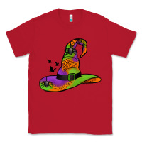 Red Witch Hat With Spiders Classic Tee - Jasminsmagicworld