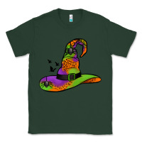 Sports Green Witch Hat With Spiders Classic Tee - Jasminsmagicworld