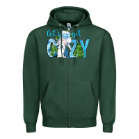 Sports Green Let's Get Cozy Zipper Hoodie - BundleAndBundleShop
