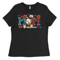 Black mom baseball Ladies Tee - Zillion Design Studio