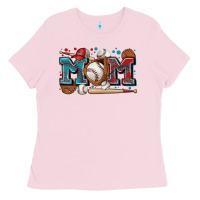 Bubblegum Pink mom baseball Ladies Tee - Zillion Design Studio