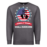 Charcoal Heather DONALD TRUMP 2016 WE SHALL OVERCOMB Premium Sweatshirt - Bettercallsaul