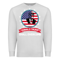 Dove Grey DONALD TRUMP 2016 WE SHALL OVERCOMB Premium Sweatshirt - Bettercallsaul