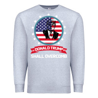 Heather Grey DONALD TRUMP 2016 WE SHALL OVERCOMB Premium Sweatshirt - Bettercallsaul