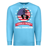 Ocean Blue DONALD TRUMP 2016 WE SHALL OVERCOMB Premium Sweatshirt - Bettercallsaul
