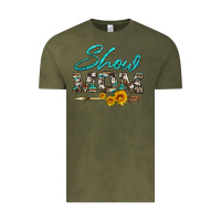 Vintage Olive show mom aztec cowhide sunflower and arrow Vintage Tee - Artiststas