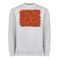 Heather Grey serape turquoise  leather background Heavyweight Sweatshirt - Jasminsmagicworld
