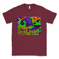 Burgundy Witch's Hat 100 That Witch Classic Tee - Jasminsmagicworld