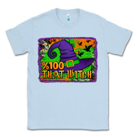 Dusty Blue Witch's Hat 100 That Witch Classic Tee - Jasminsmagicworld
