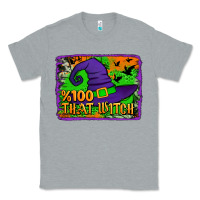 Heather Grey Witch's Hat 100 That Witch Classic Tee - Jasminsmagicworld