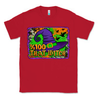 Red Witch's Hat 100 That Witch Classic Tee - Jasminsmagicworld