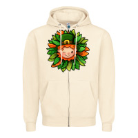 Sandshell St. Patricks Sunflower With Dwarf Zipper Hoodie - BundleAndBundleShop
